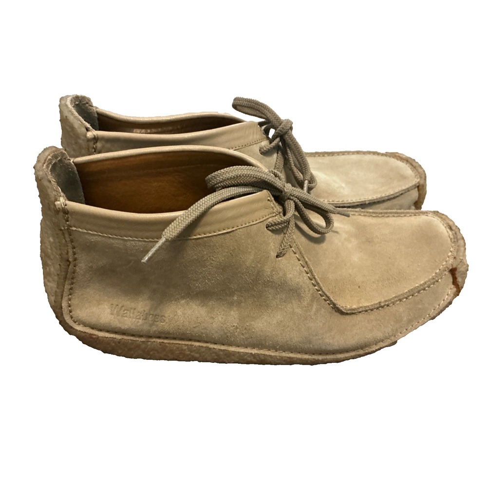 CLARKS Men's Wollaston Chucca Boots Sand Suede Size 10.5 Crepe Sole Laced
